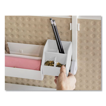 Bostitch® Konnect Desktop Organizer Storage Bin, Short, 3.4" X 3.5" X 3.5", White freeshipping - TVN Wholesale